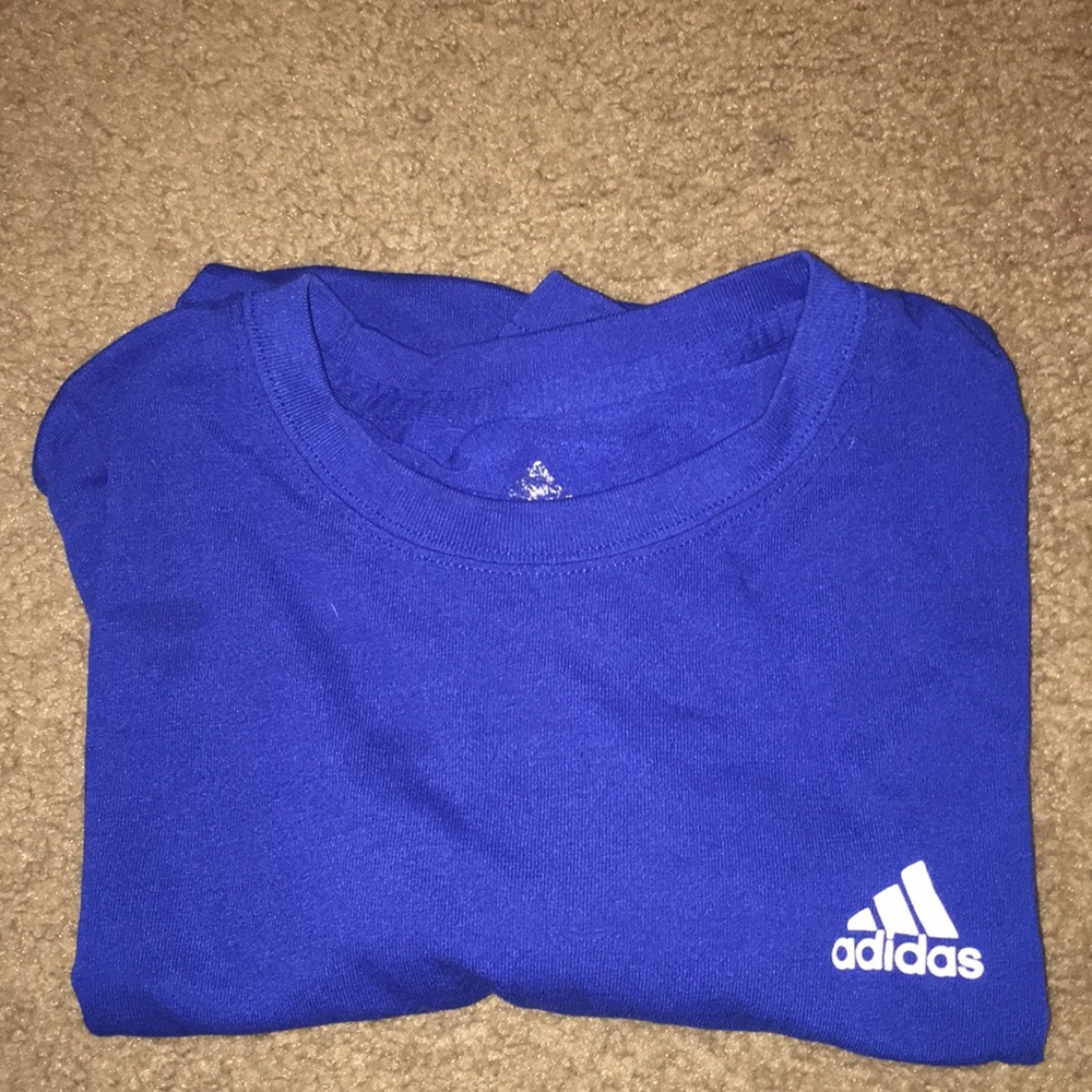 Adidas blue dry fit shirt